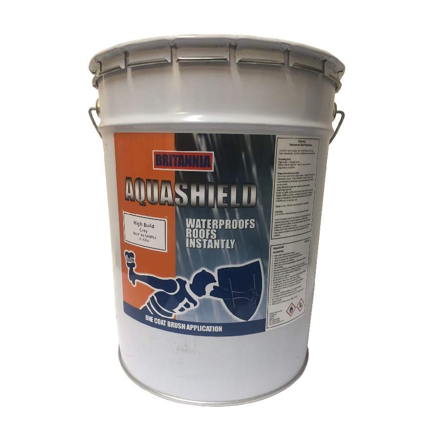 Britannia Aquashield High Build Waterproof Acrylic Roof Coat 20kg - Black Britannia Paints AQUASHIELD-B-20KG Price Comparisons | Compare The Build