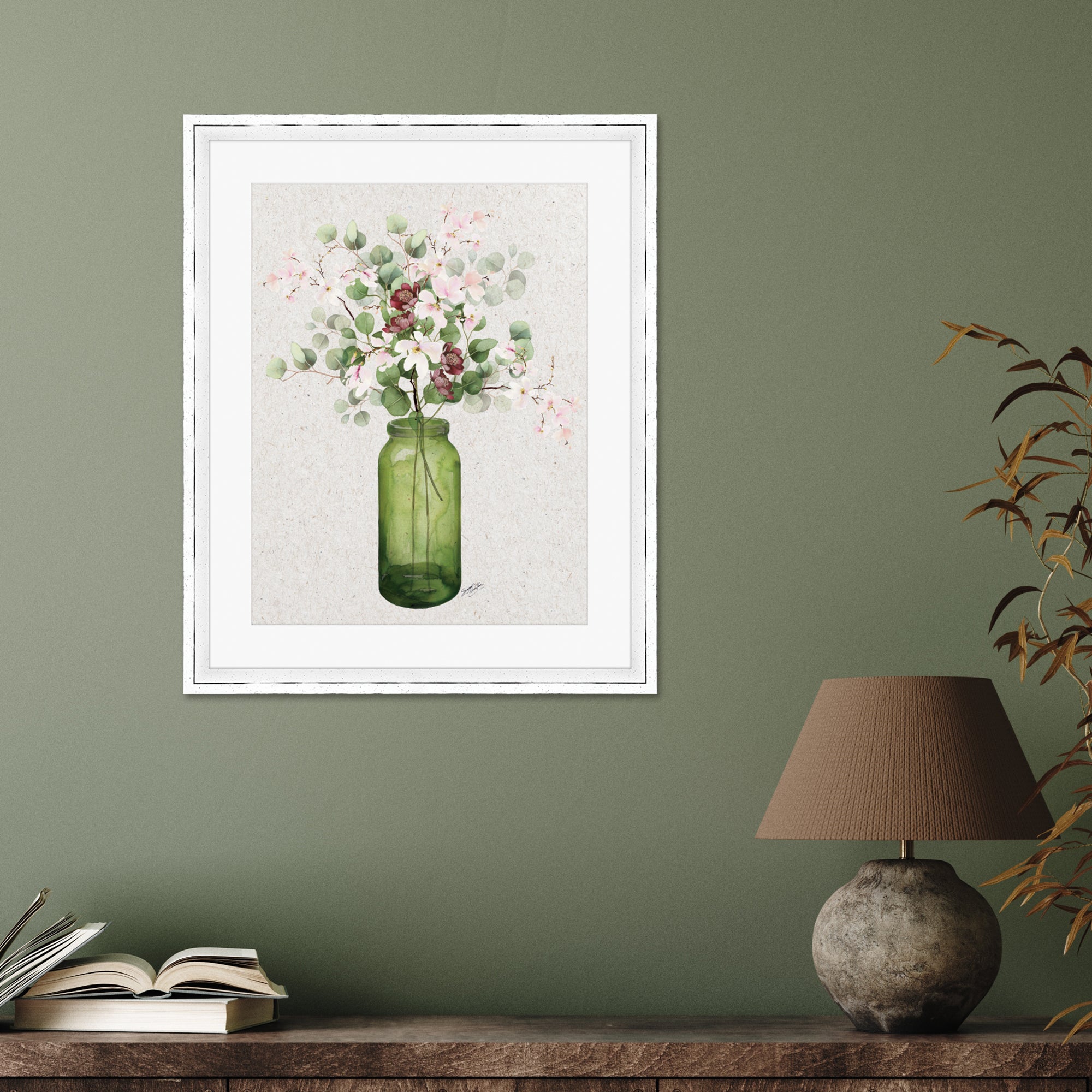 The Art Group Vase III Framed Print Green | Compare The Build