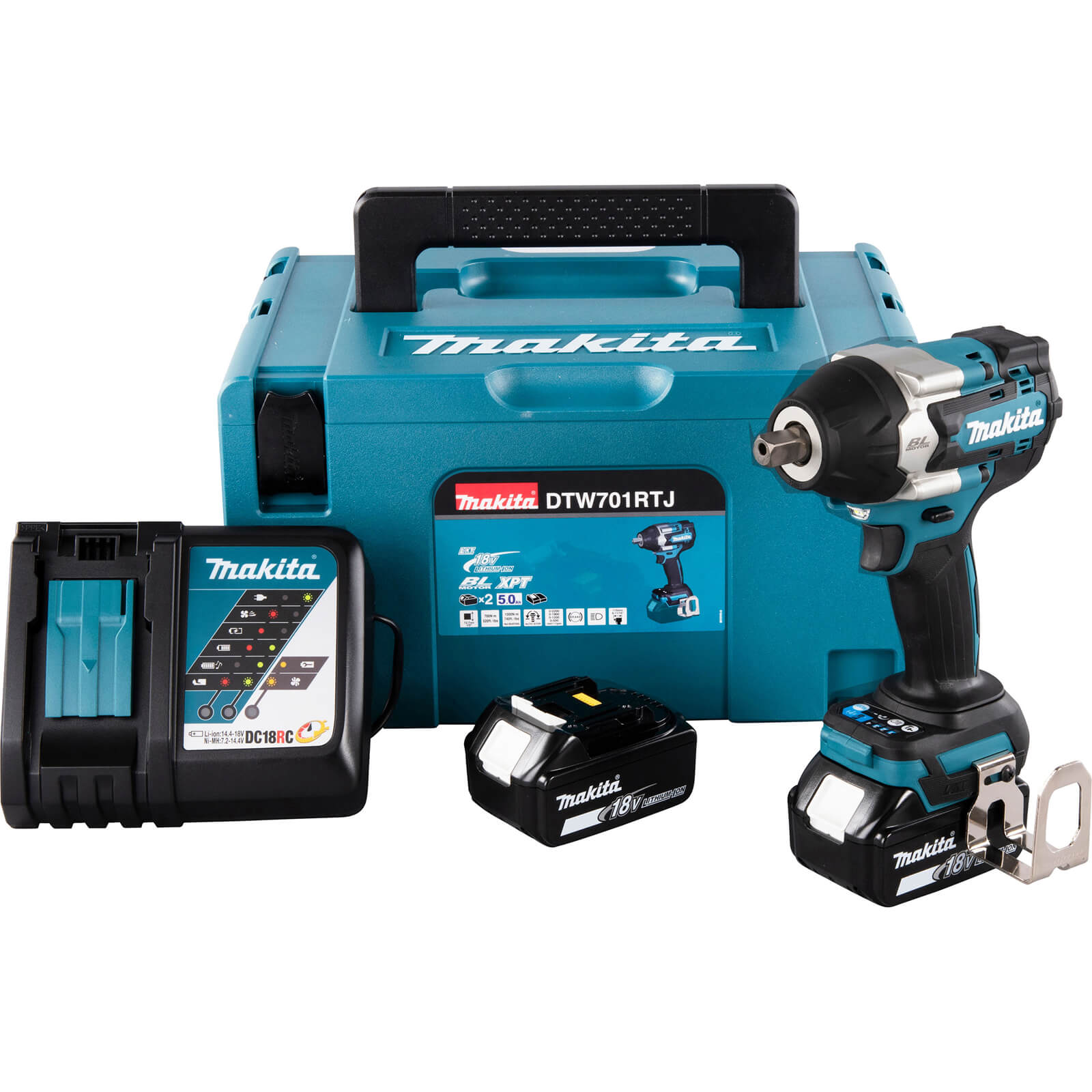 Makita DTW701 18v LXT Cordless Brushless 1/2" Drive Impact Wrench 2 x 5ah Li-ion Charger Case Price Comparisons | Compare The Build