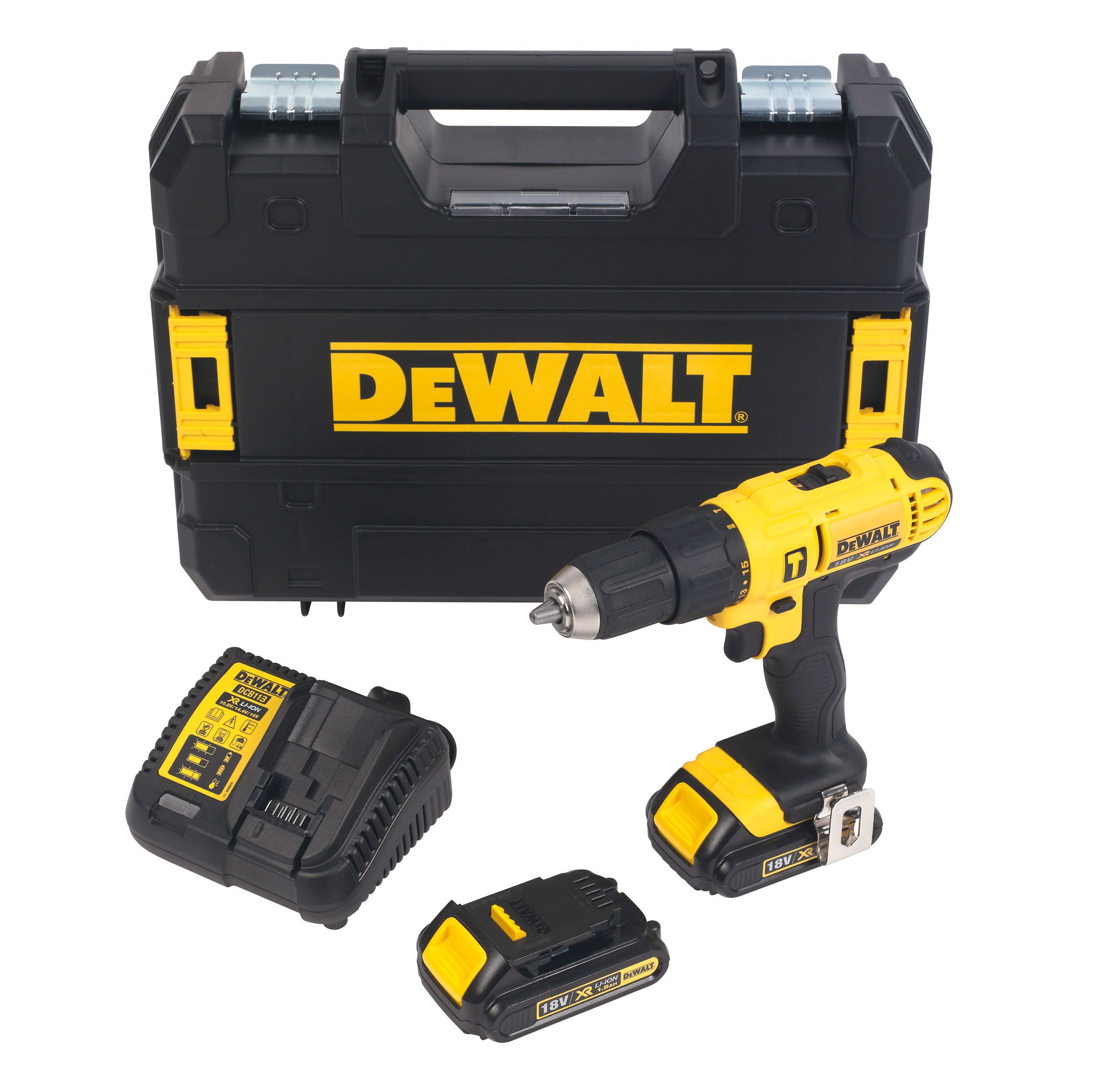 DeWalt XR 18V 1.5Ah Li-ion Cordless Combi drill DCD776S2T-GB - 2 batteries included | Compare The Build