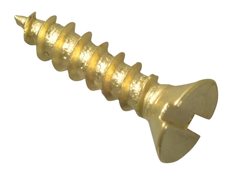 ForgeFix FORFPC124B Wood Screw Slotted CSK Brass 1/2in x 4 Forge Pack 60 Price Comparisons | Compare The Build