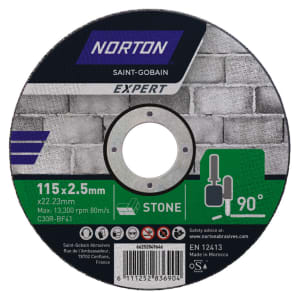 Norton Expert Stone Cutting Disc - 115 x 2.5 x 22.23mm Price Comparisons | Compare The Build