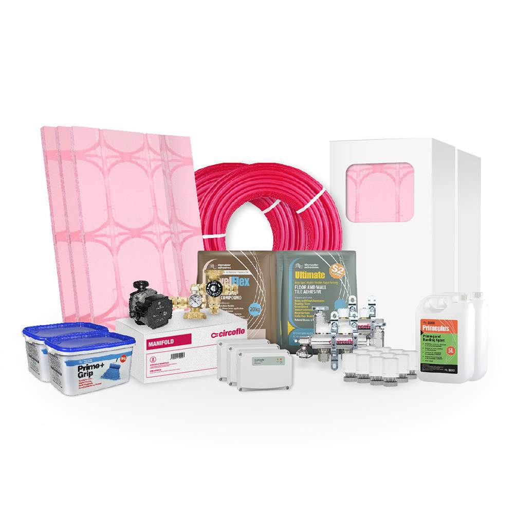 CircofloPro Tiled Floor Retrofit Underfloor Heating Kit 90m2 CFP-KIT0090-T Price Comparisons | Compare The Build