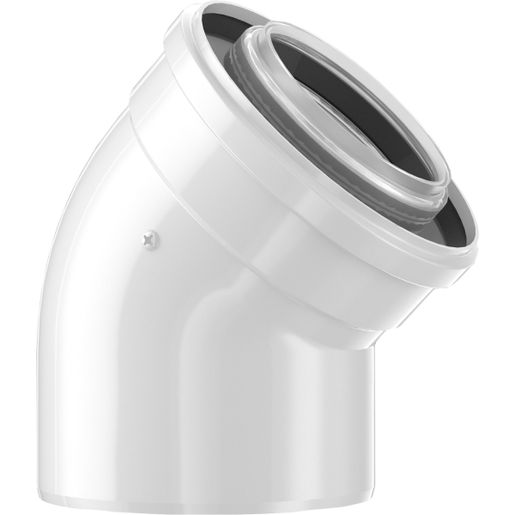 Worcester Bosch Concentric Flue 45 Degree Elbow 110 mm to 160 mm 7738113104 Price Comparisons | Compare The Build