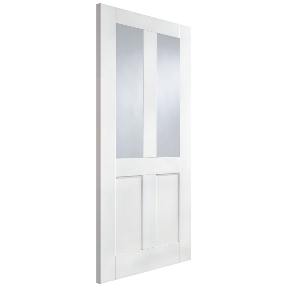 LPD Internal White London Primed 2P 2L Clear Glass Door 1981mm x 762mm x 35mm (78" x 30") Price Comparisons | Compare The Build