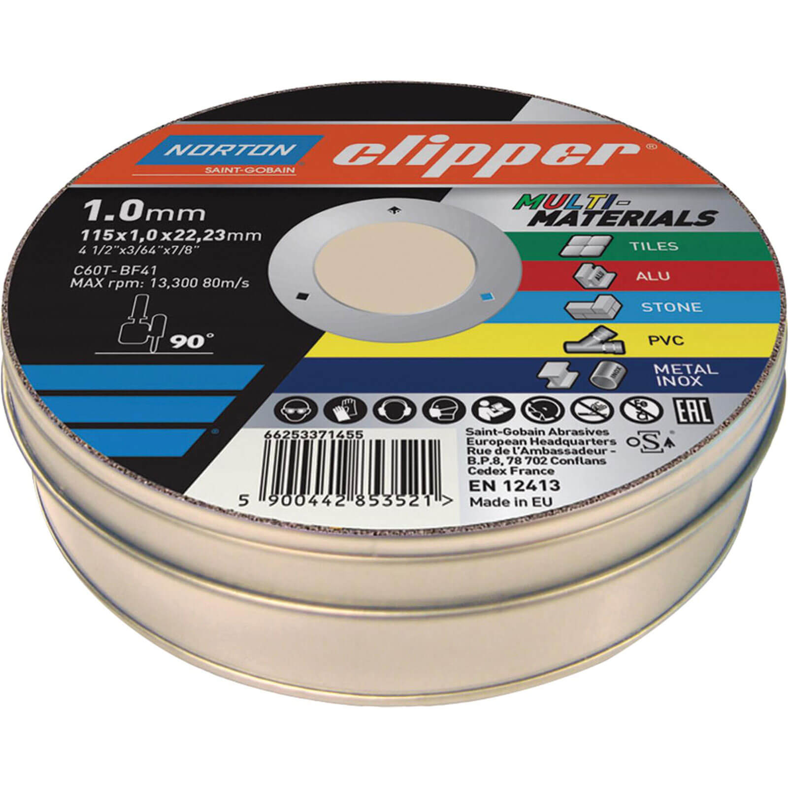 Norton Clipper Multi Material Cutting Disc 115mm Pack of 10 Price Comparisons | Compare The Build