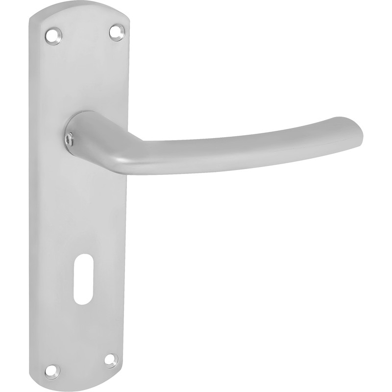 Serozzetta Dos Door Handles Lock Satin (Pair) in Chrome Price Comparisons | Compare The Build