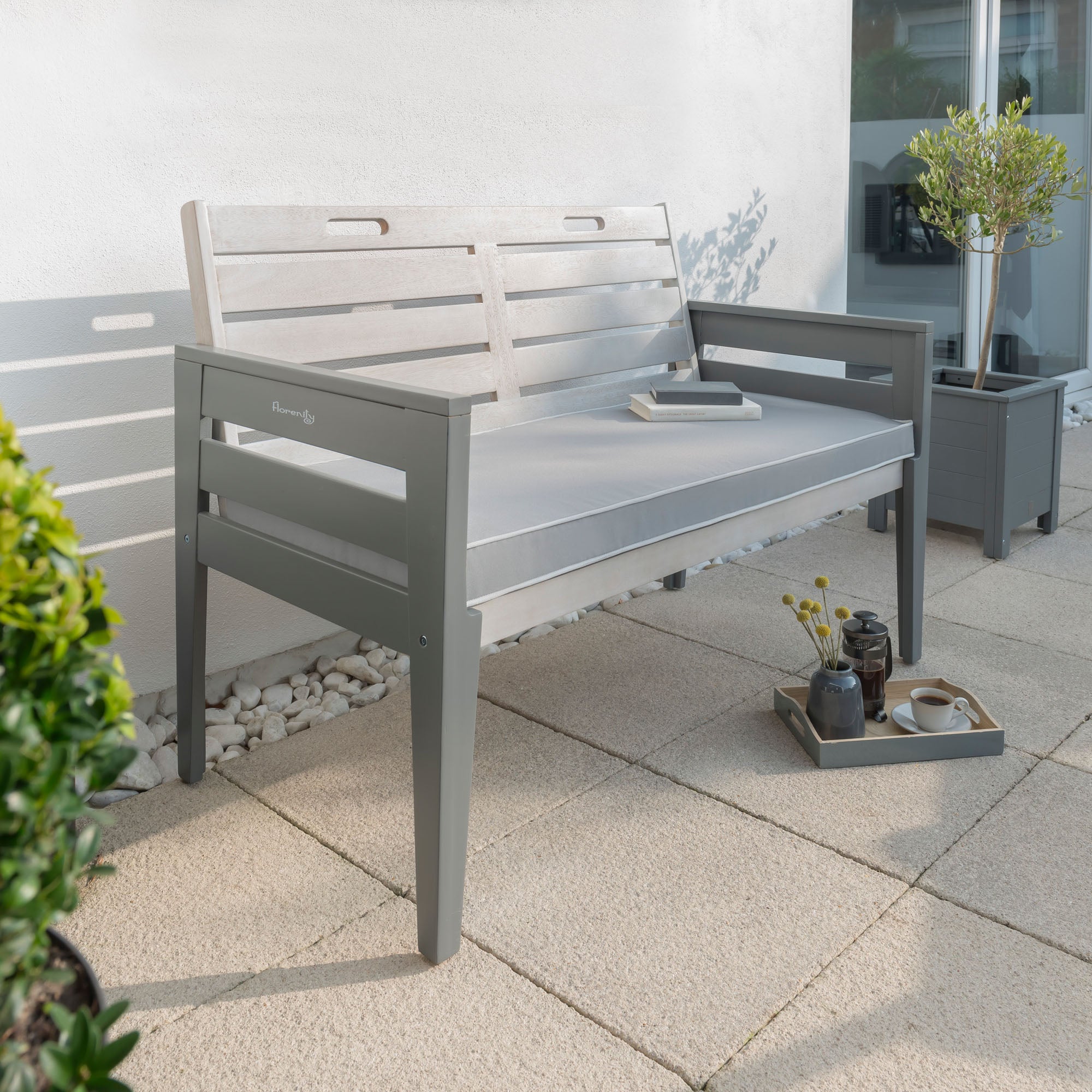 Grigio 2 Seater Garden Bench Grey Price Comparisons | Compare The Build