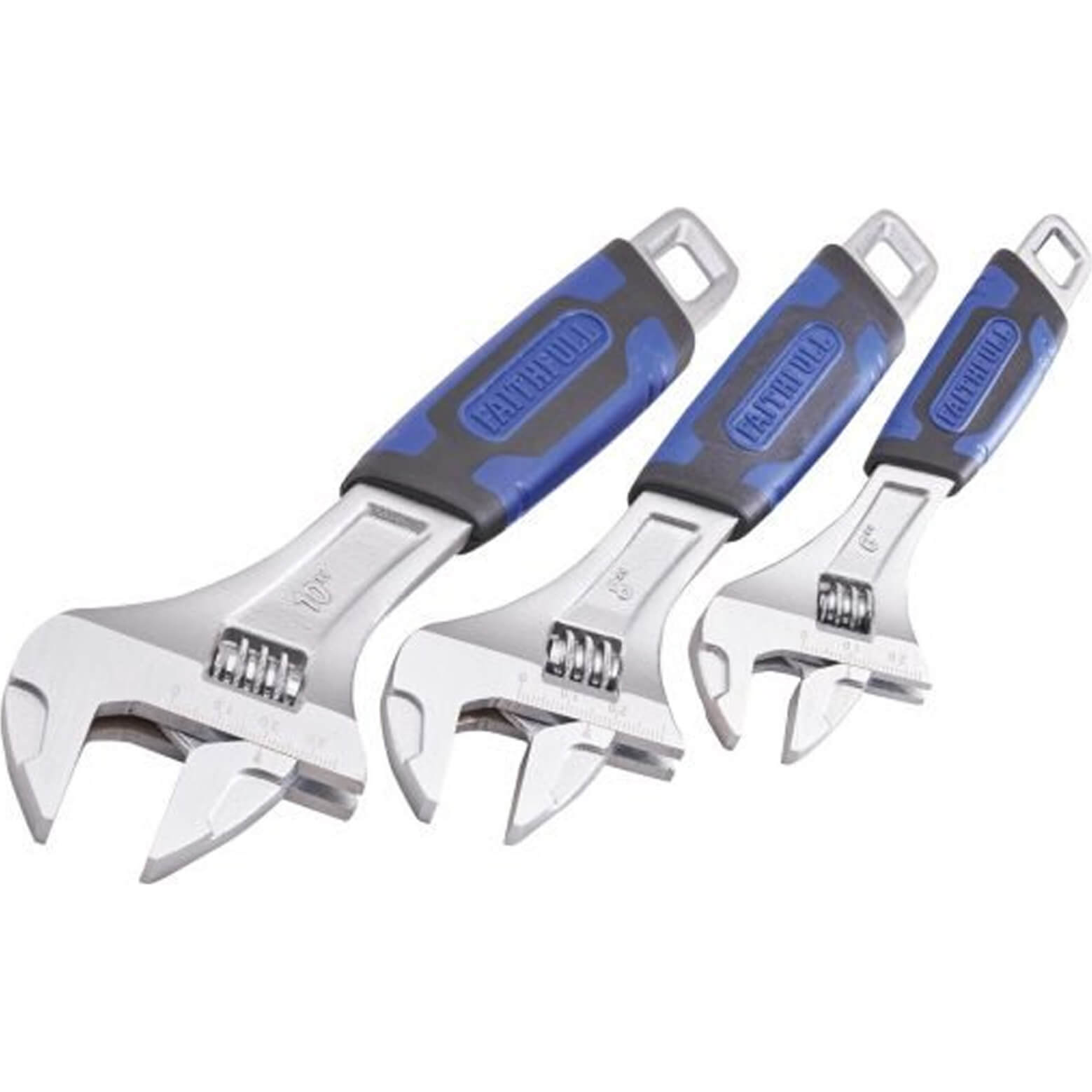 Faithfull 3 Piece Matt Chrome Adjustable Spanner Set Price Comparisons | Compare The Build