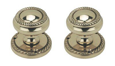 Polished Brass Effect Round Door Knob | Compare The Build