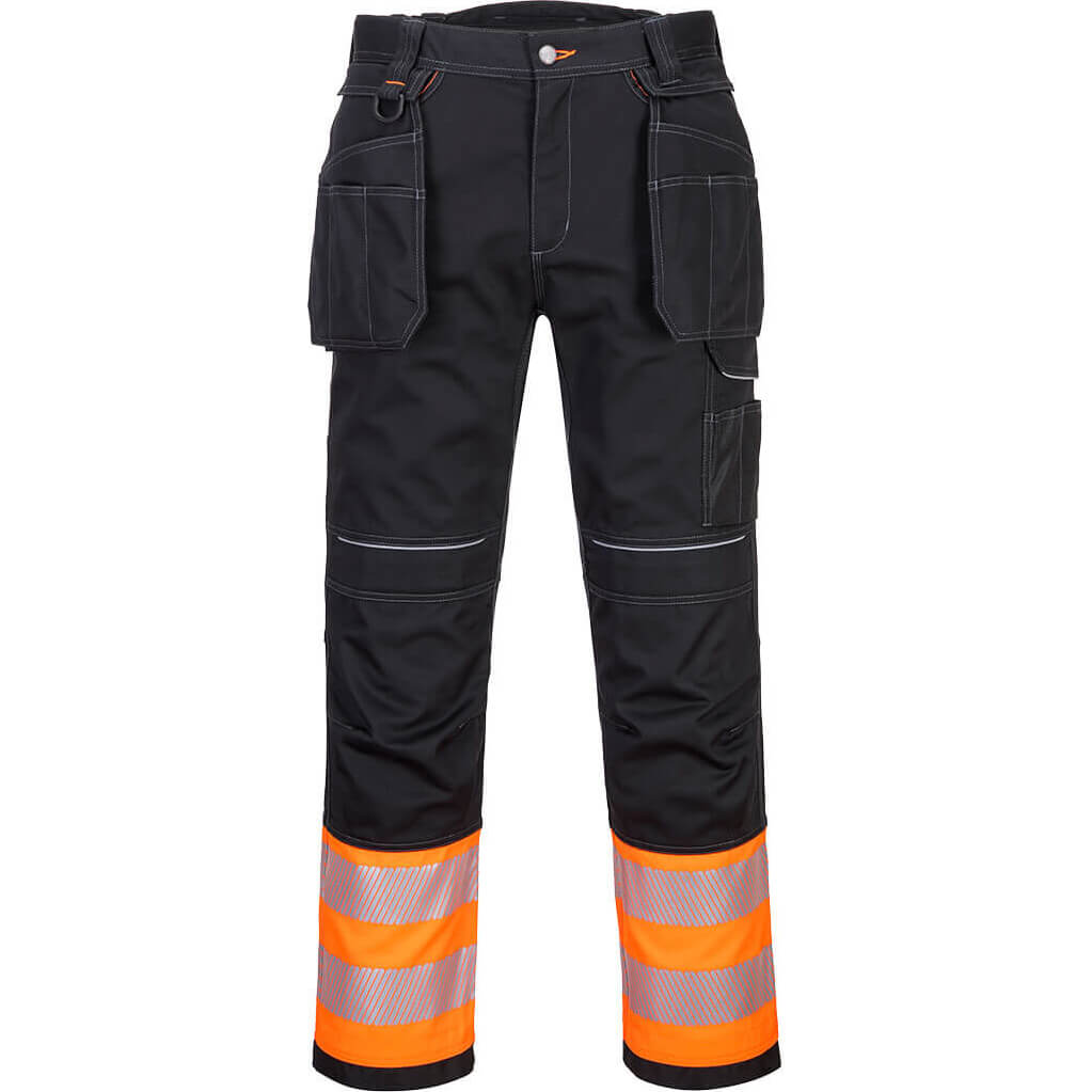Portwest PW30 Hi Vis Class 1 Holster Trousers Orange / Black 30" 31" Price Comparisons | Compare The Build