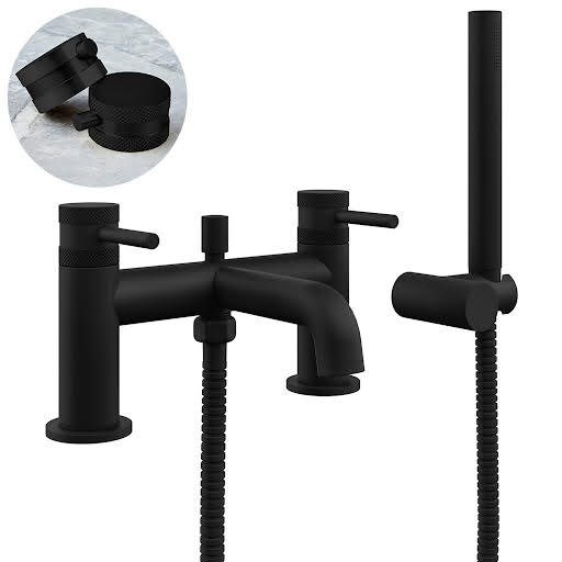 Merano Textured Bath Shower Mixer Tap - Black Price Comparisons | Compare The Build