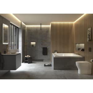 Wickes Boutique Concrete Pebble Matt Porcelain Wall & Floor Tile - 1200 x 600mm - Pack of 2 Price Comparisons | Compare The Build