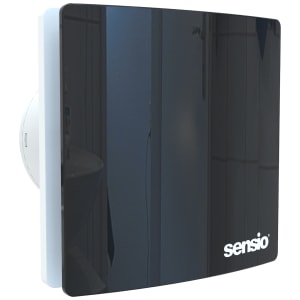 Sensio Rubi Black Wall Ventilation Fan with Aquilo Ventilation Ducting Kit - ø100mm | Compare The Build