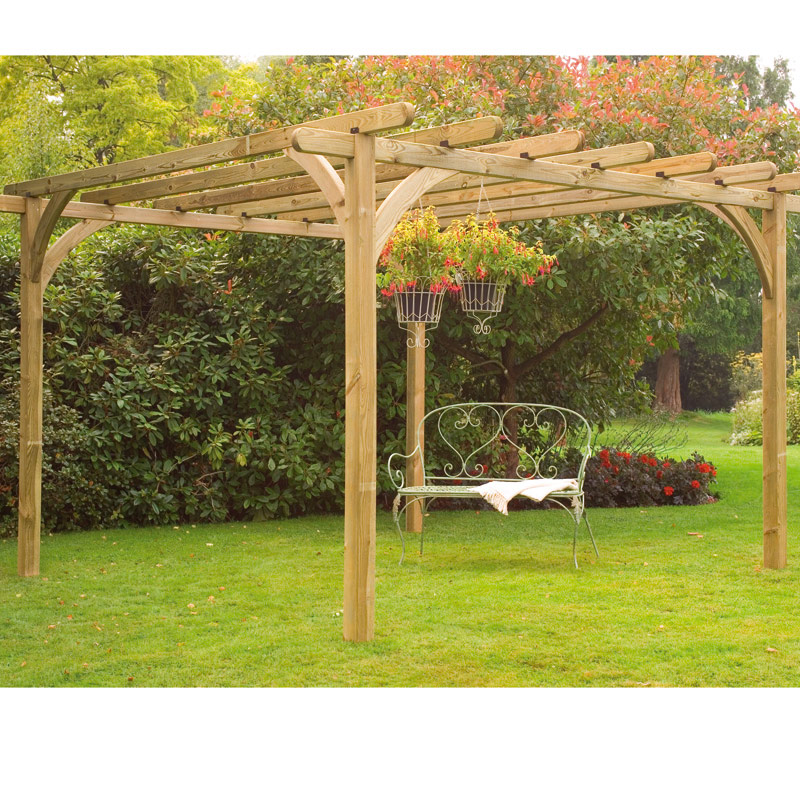 Forest Large Ultima Wooden Garden Pergola Kit 10'x10' Price Comparisons | Compare The Build