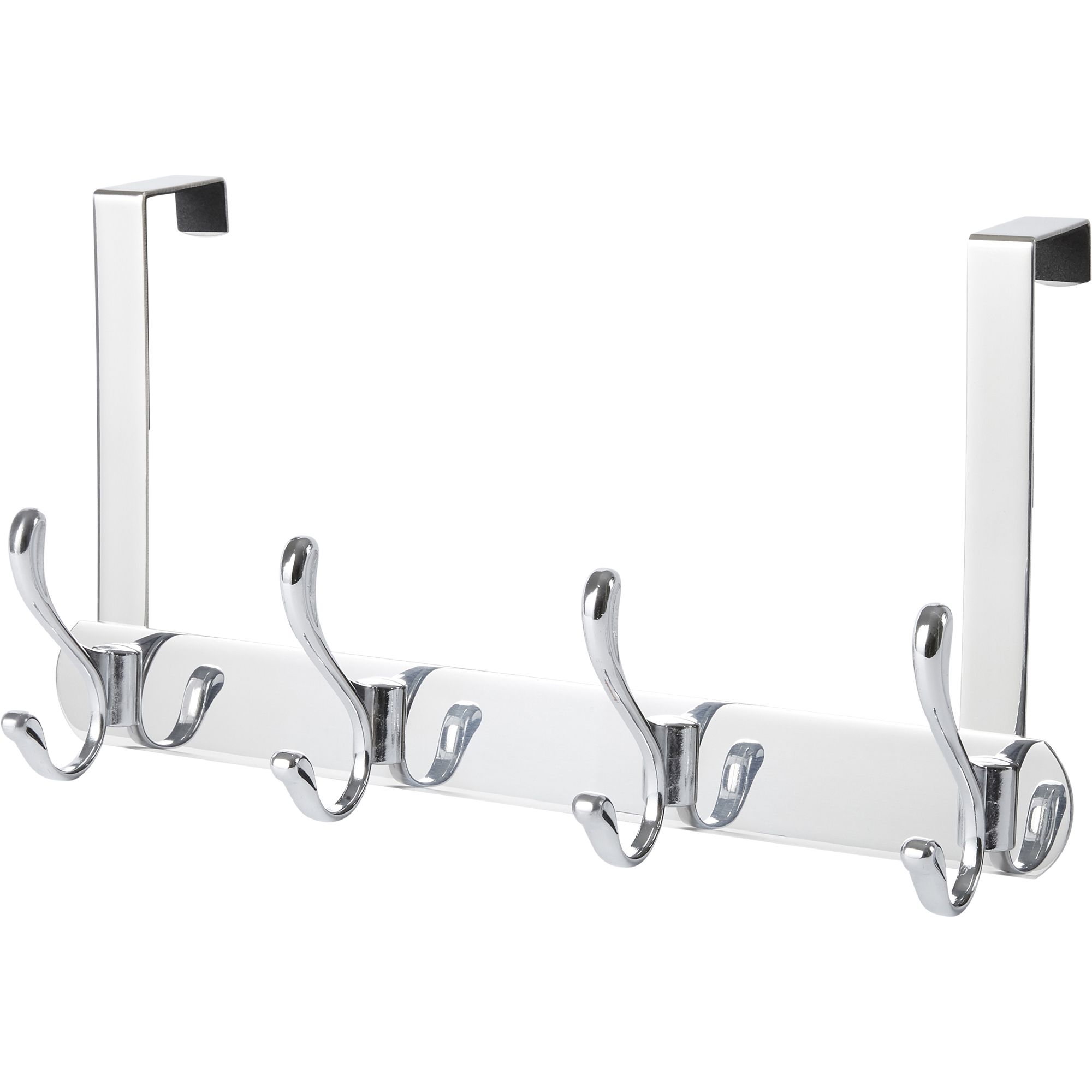 GoodHome Ormara Silver Chrome-Plated Metal U-Shaped Over Door Rail (D)55mm Price Comparisons | Compare The Build