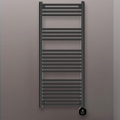 TCP Smart WiFi Electric Heated Towel Rail 1250 x 500mm - Black Price Comparisons | Compare The Build