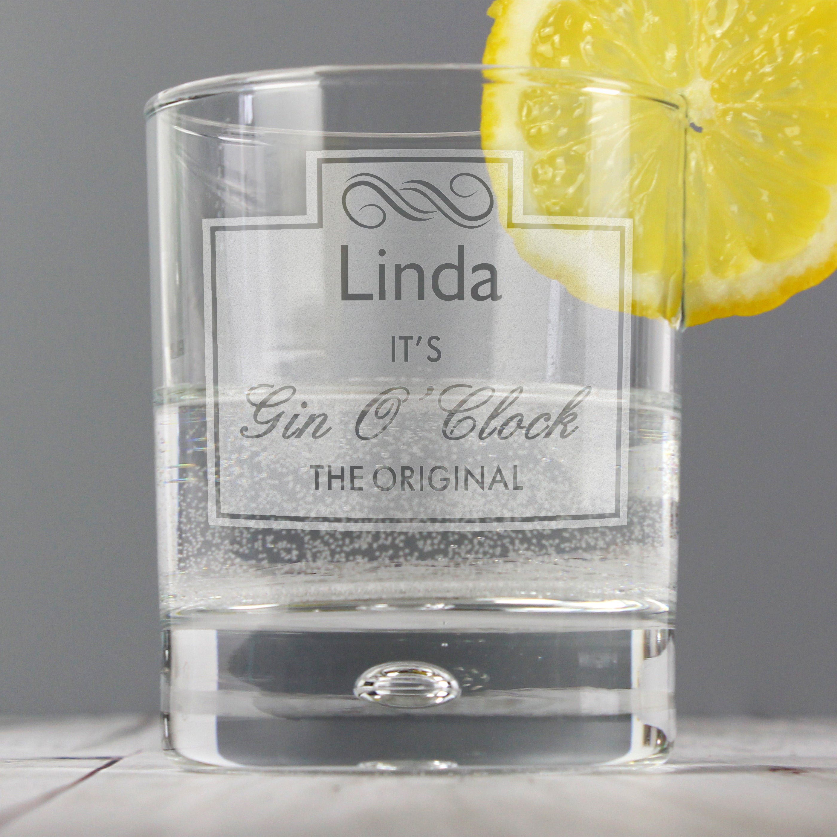 Personalised Gin OClock Bubble Base Tumbler Clear Price Comparisons | Compare The Build