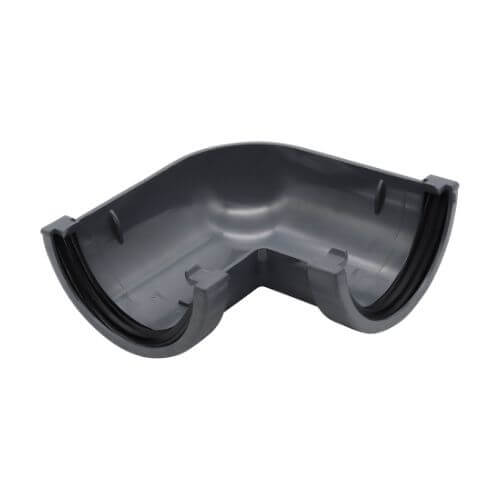 FloPlast Mini Gutter Angle - 90 Degree x 76mm Anthracite Grey Price Comparisons | Compare The Build