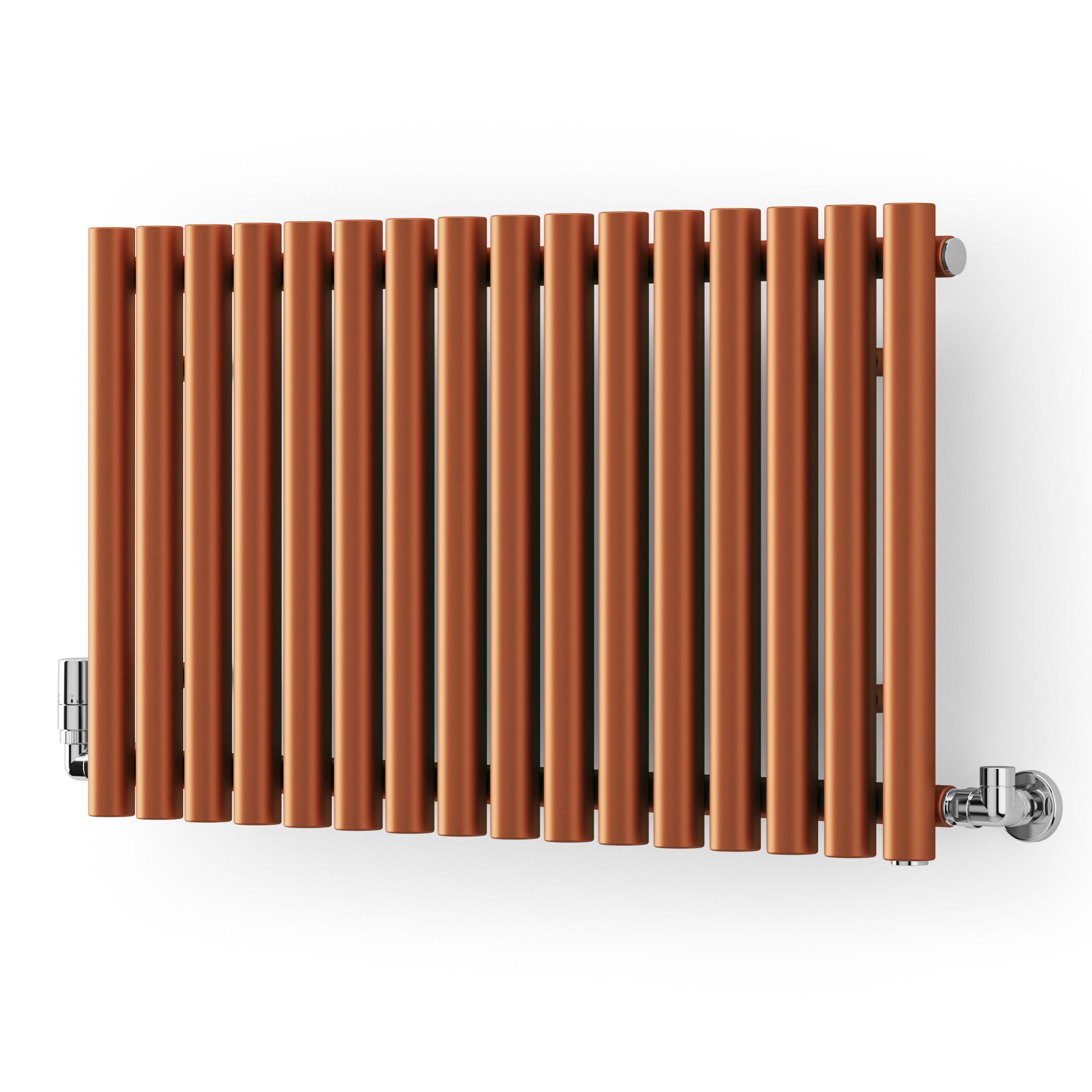 Terma Rolo Room Matt Copper Horizontal Designer Radiator, (W)865mm X (H)500mm | Compare The Build