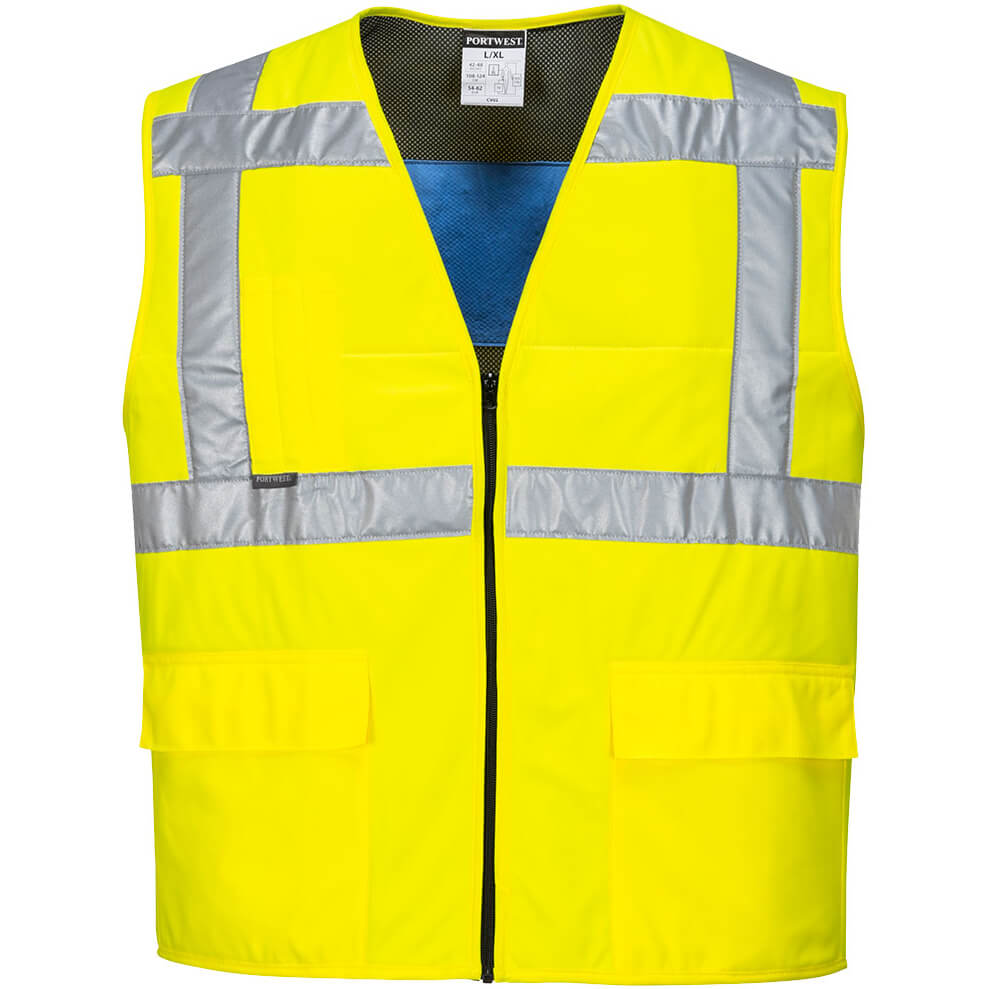 Portwest Cooling Class 2 Hi Vis Waistcoat Yellow L / XL | Compare The Build