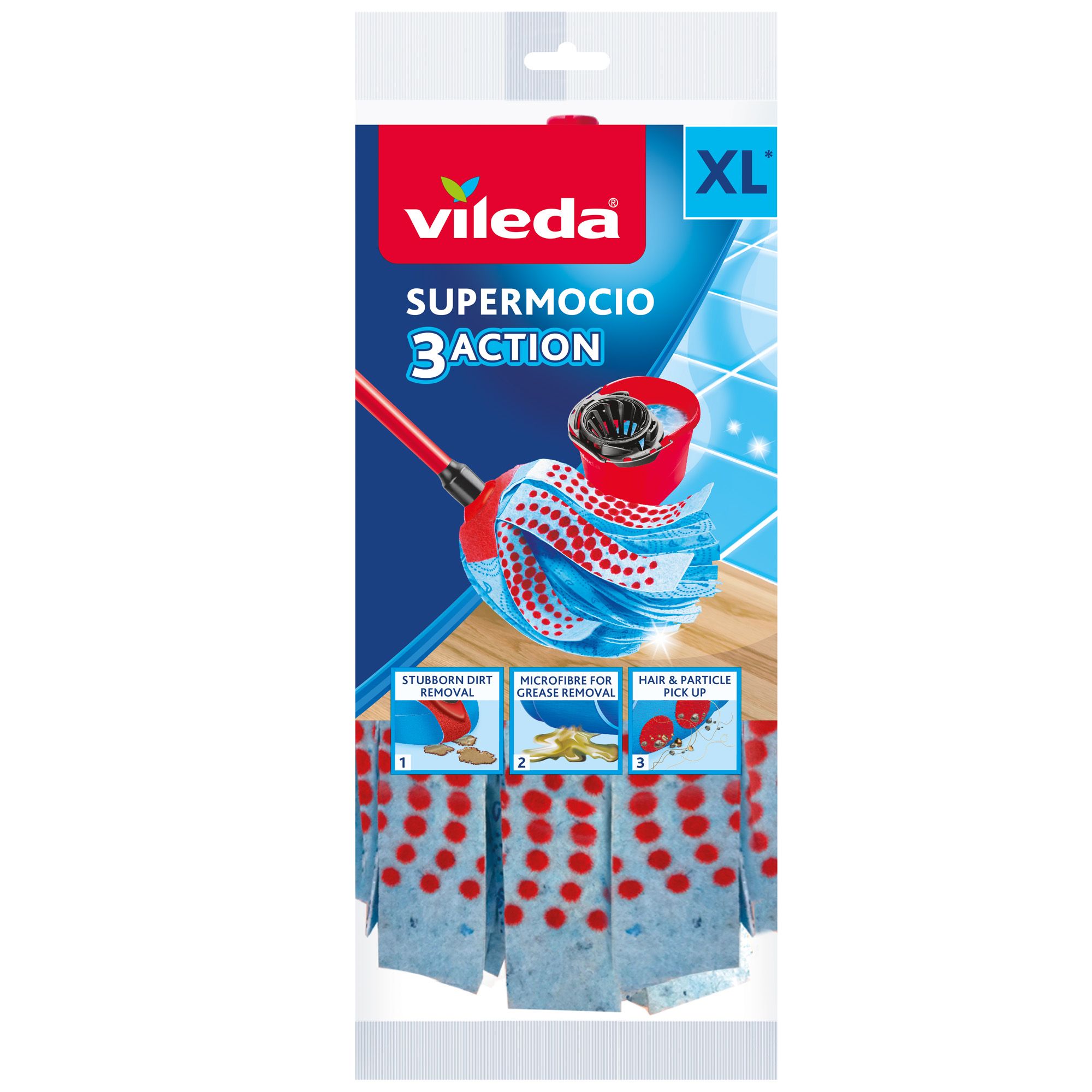 Vileda Super Mocio Red Synthetic 3 Action Mop Head, (W)110mm Price Comparisons | Compare The Build