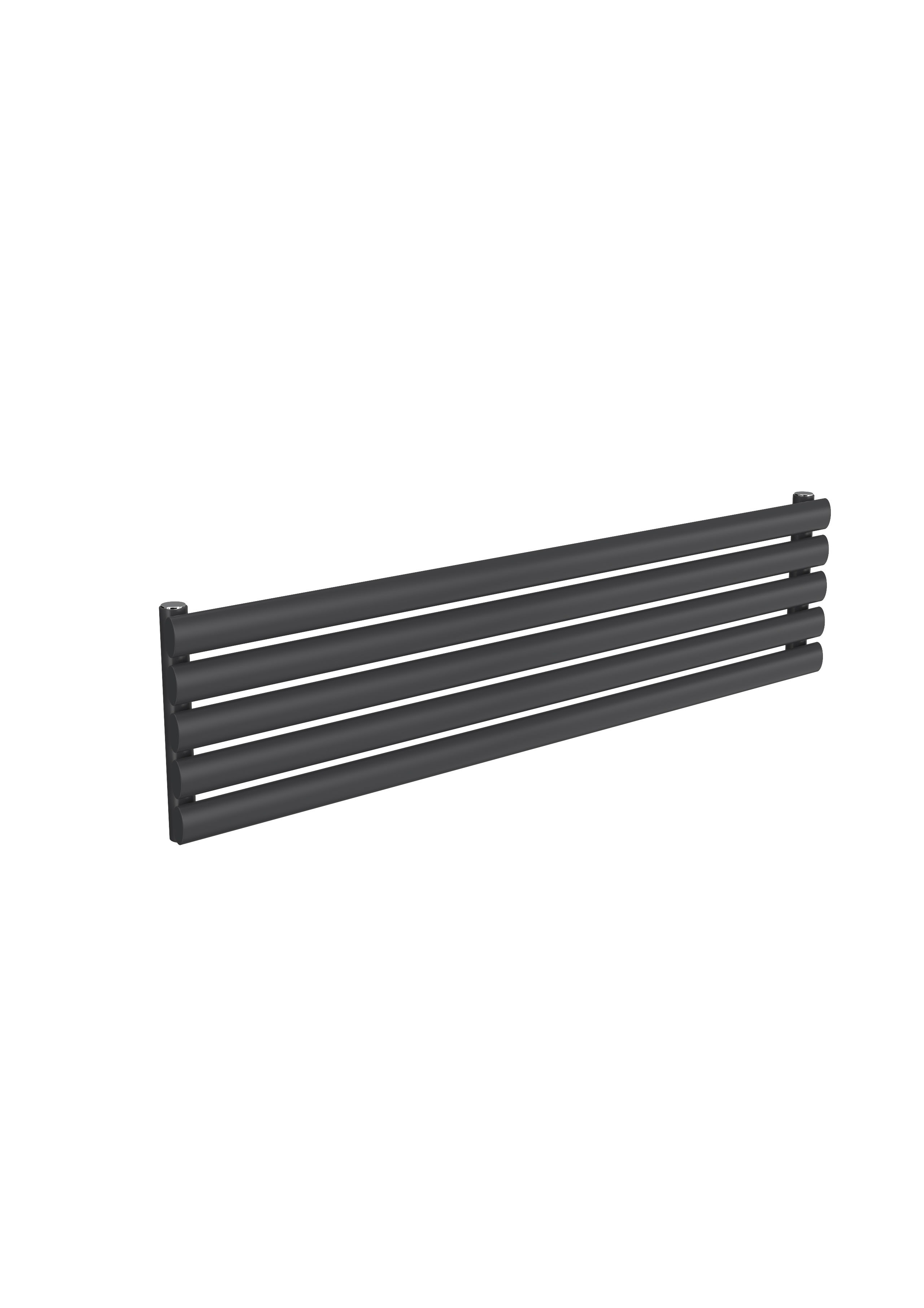 Reina Nevah Horizontal Designer Radiator, Anthracite, 295mm x 1200mm Price Comparisons | Compare The Build