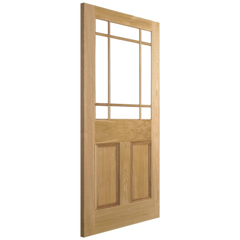 LPD Internal Oak Downham Unfinished 2P 9L Unglazed Door 1981mm x 686mm x 35mm (78" x 27") Price Comparisons | Compare The Build