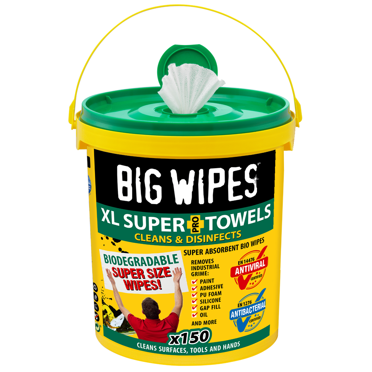 Big Wipes Antiviral XL Bio Super Towels Pro+ Bucket 150 Towels Price Comparisons | Compare The Build