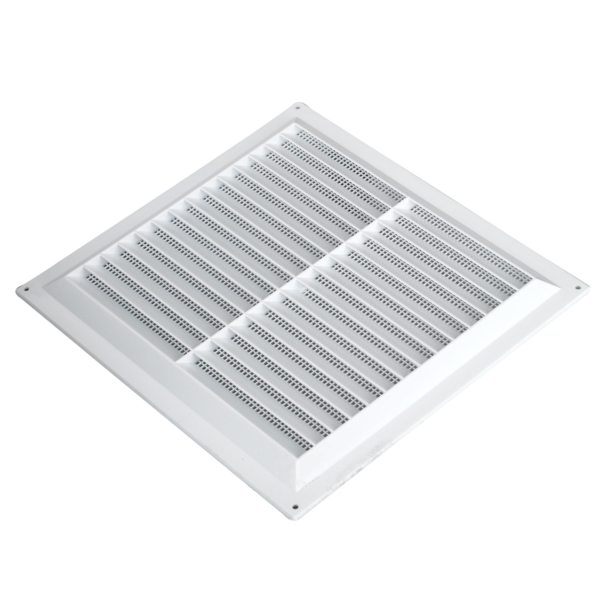 Manrose White Rectangular Applications Requiring Low Extraction Rates Fixed Louvre Vent & Fly Screen V1850Fs, (H)152mm (W)229mm | Compare The Build