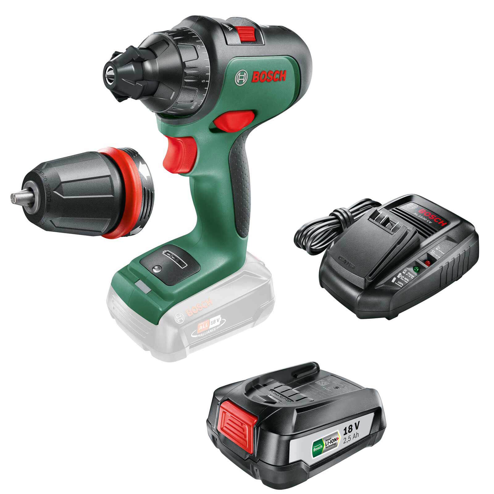 Bosch ADVANCEDDRILL 18v Cordless Drill Driver 1 x 2.5ah Li-ion Charger No Case | Compare The Build