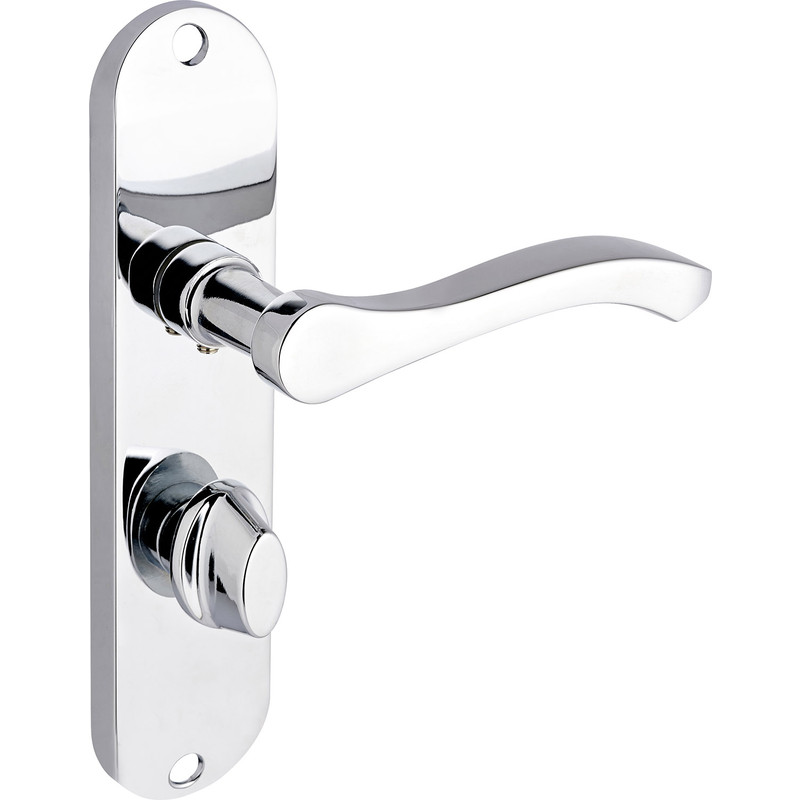 Designer Levers Capri Door Handles Bathroom Polished (Pair) in Chrome Price Comparisons | Compare The Build