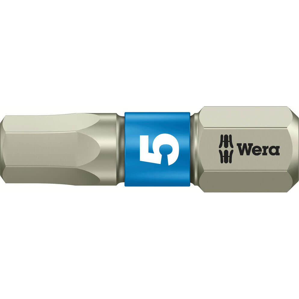 Wera Torsion Stainless Steel Hexagon Screwdriver Bit 5mm 25mm Pack of 1 Price Comparisons | Compare The Build