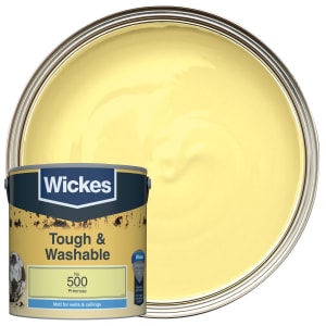 Wickes Tough & Washable Matt Emulsion Paint - Primrose No.500 - 2.5L Price Comparisons | Compare The Build