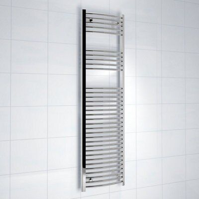 Kudox 423W Electric Silver Towel Warmer (H)1600mm (W)450mm | Compare The Build