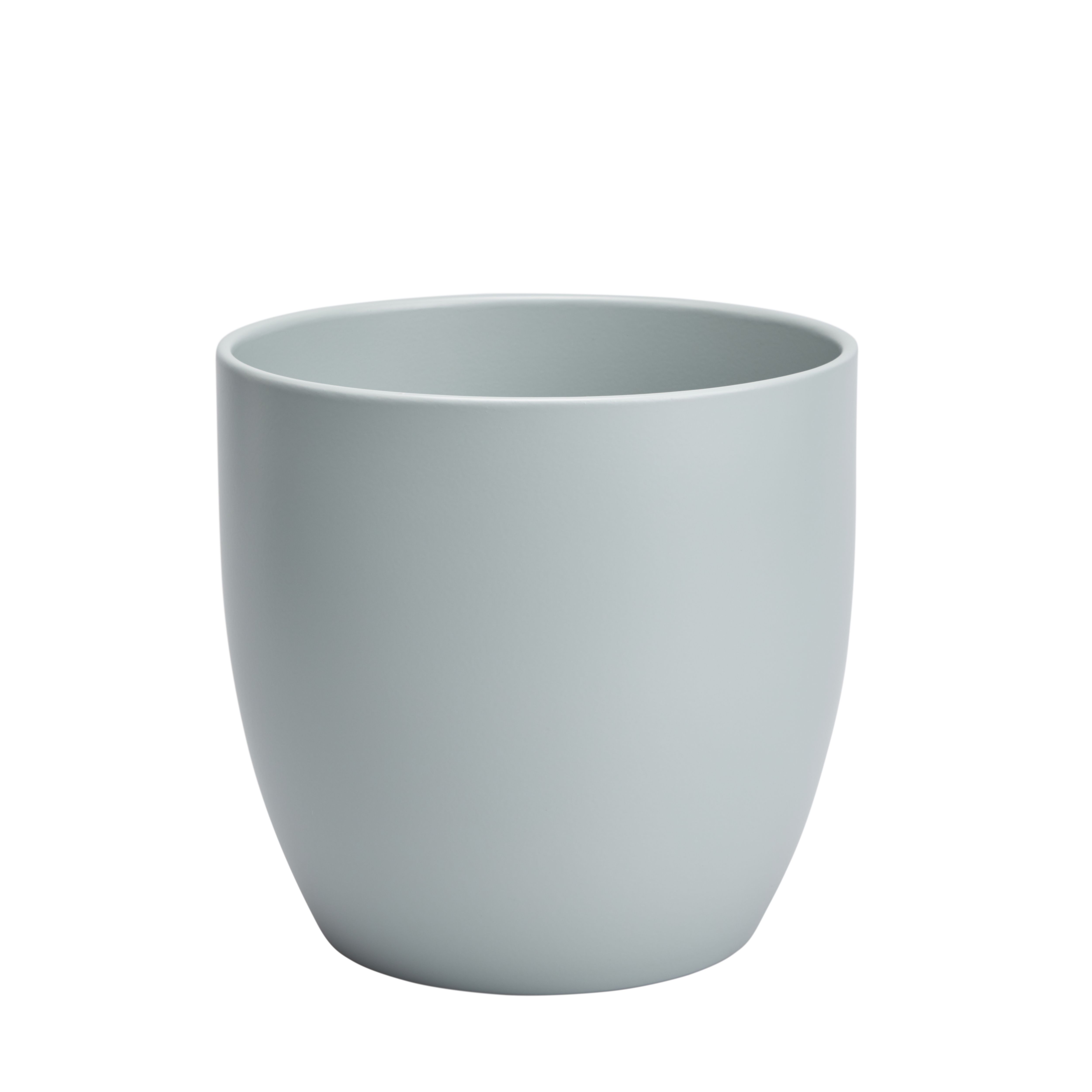 GoodHome Duck Egg Ceramic Round Plant Pot (Dia)21.5Cm Price Comparisons | Compare The Build