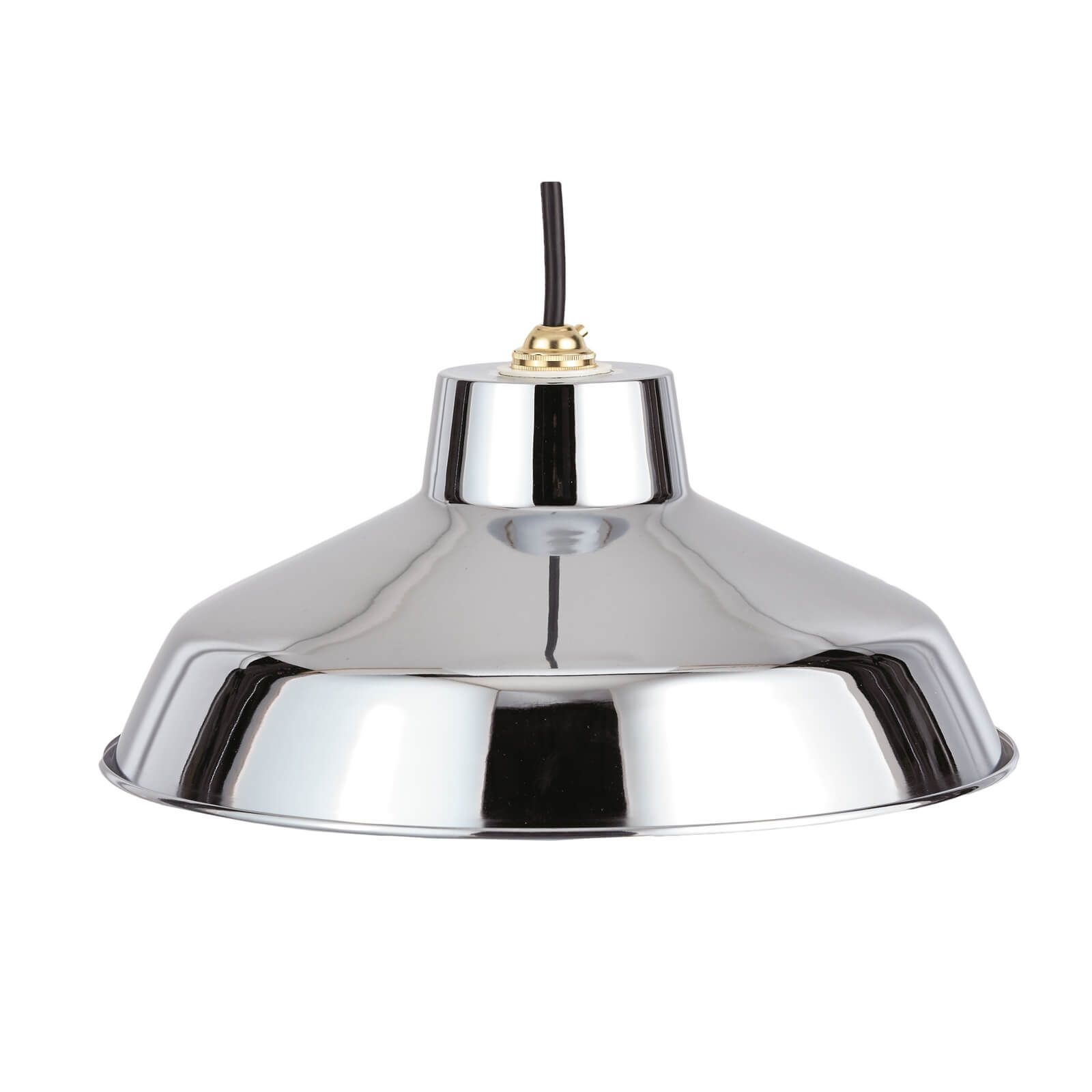 Retro Metal Easy Fit Pendant Light Shade - Chrome Price Comparisons | Compare The Build