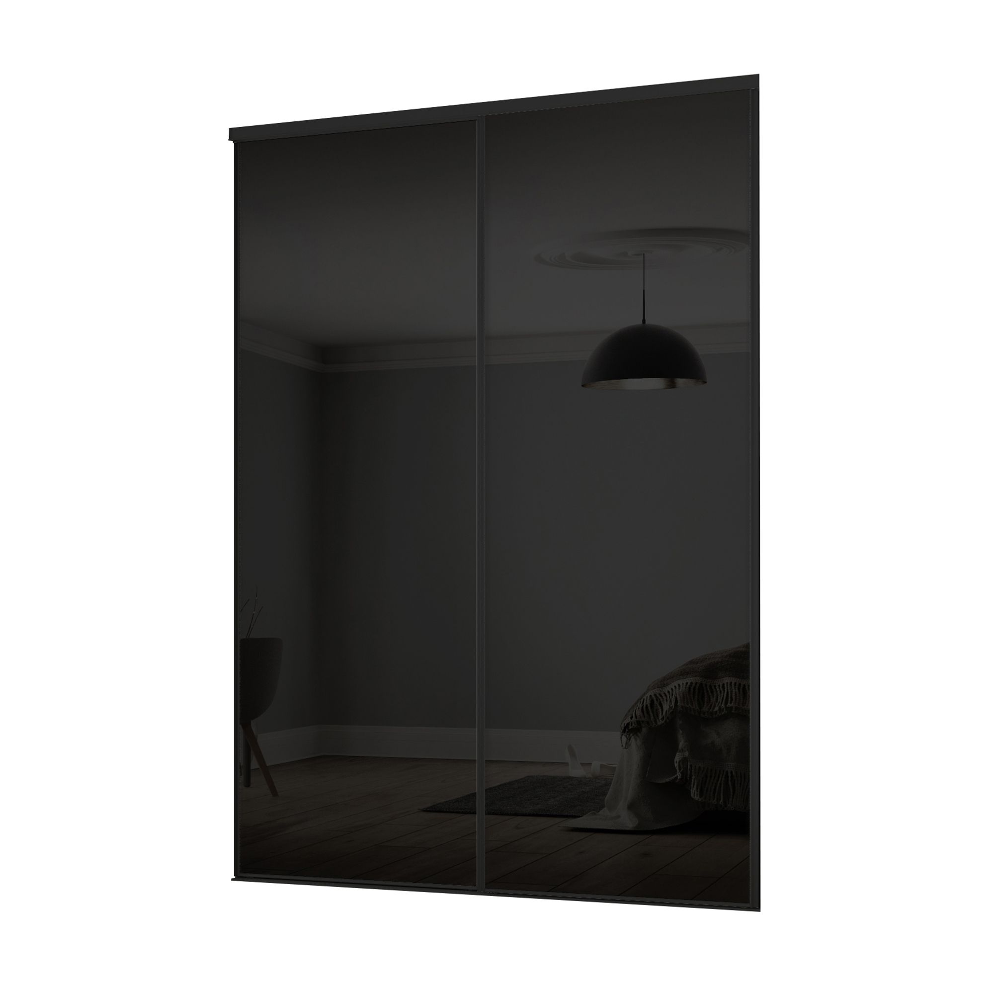 Spacepro Classic Black 2 Door Sliding Wardrobe Door Kit (H)2260mm (W)1793mm Price Comparisons | Compare The Build