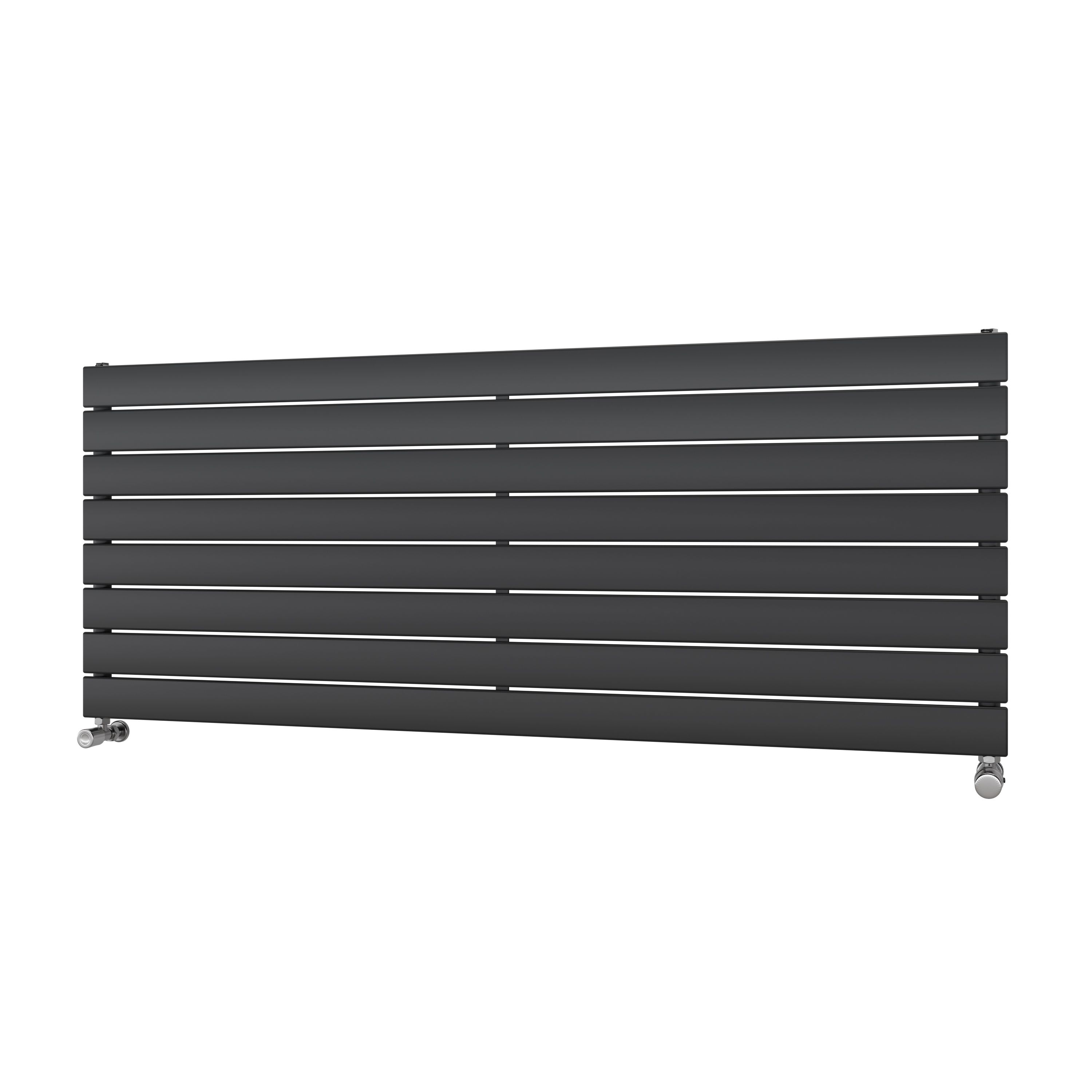 Ximax Vertirad Satin Anthracite Horizontal Designer Panel Radiator, (W)1500mm X (H)595mm | Compare The Build