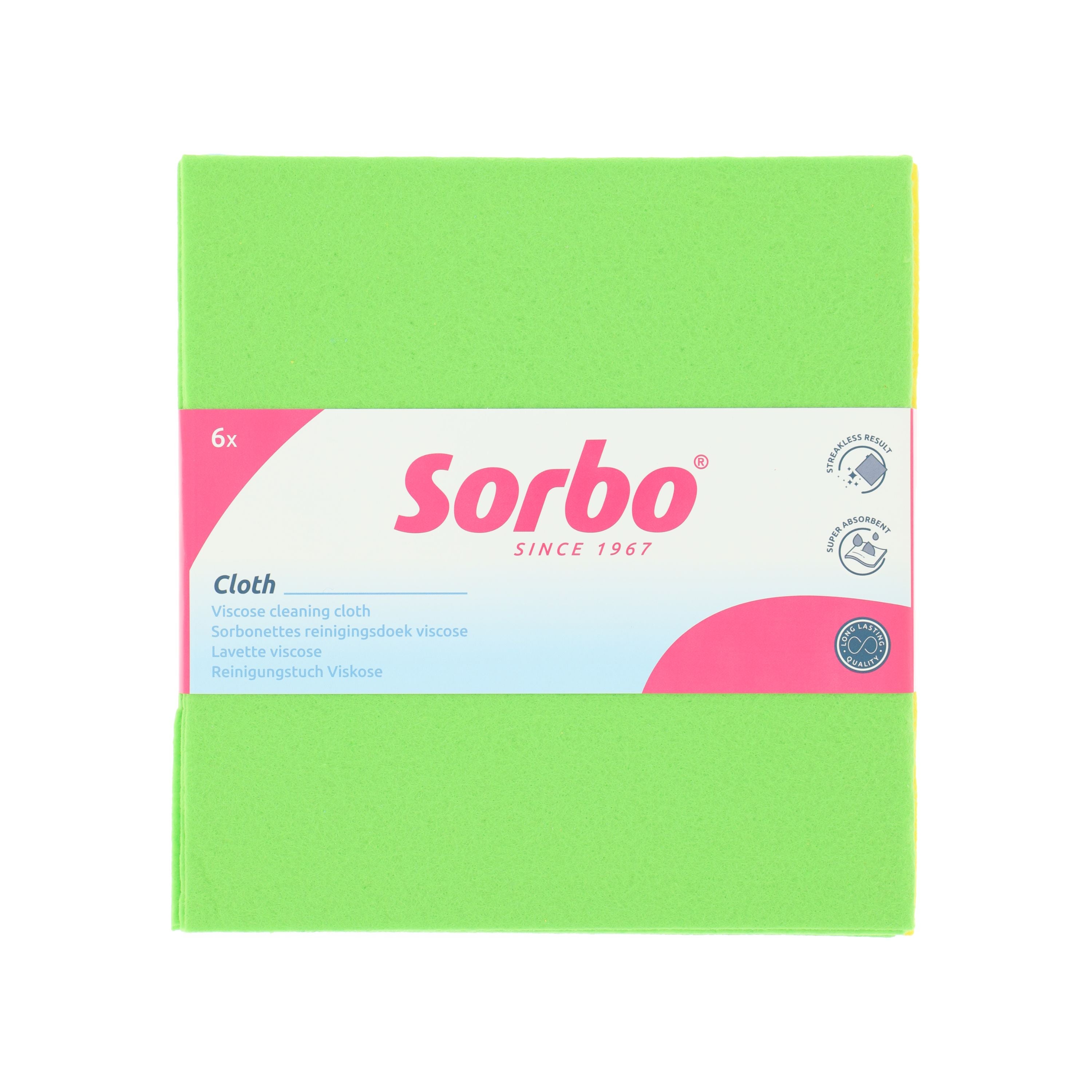 Sorbo Pack of 6 Viscose Cleaning Cloths MultiColoured Price Comparisons | Compare The Build