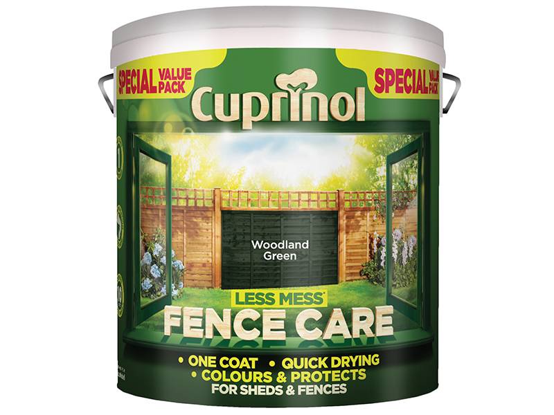 Cuprinol CUPLMFCWG6L Less Mess Fence Care Woodland Green 6 litre Price Comparisons | Compare The Build