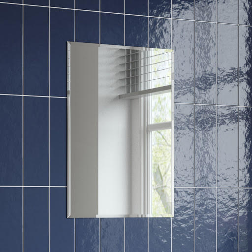 Alpine Niveus Rectangular Bevelled Edge Bathroom Mirror 450 x 300mm Price Comparisons | Compare The Build