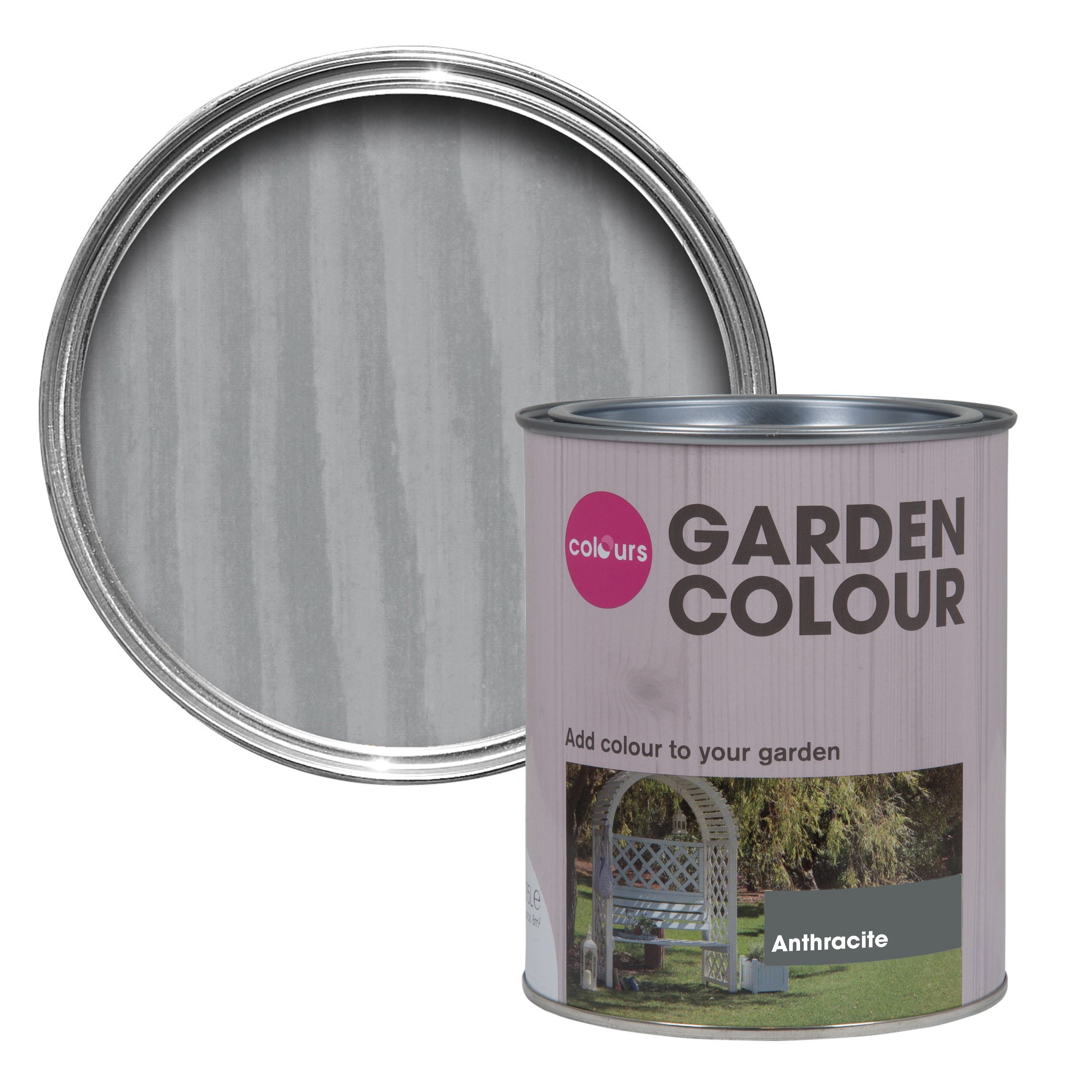 Colours Garden Anthracite Matt Wood Stain, 750Ml | Compare The Build