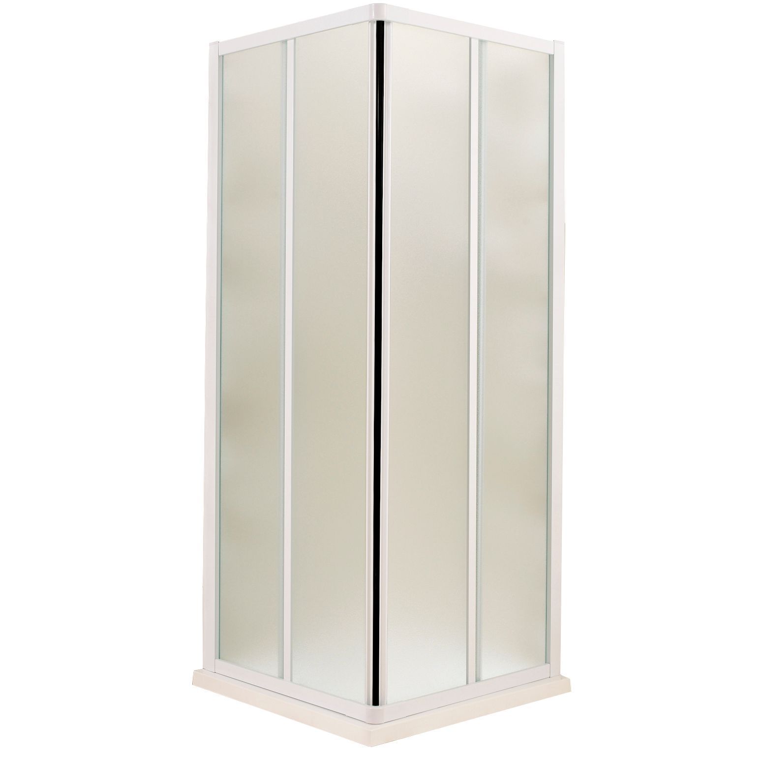 Plumbsure Square Shower Enclosure With Corner Entry Sliding Door & Opaque Glass (W)760mm (D)760mm Price Comparisons | Compare The Build