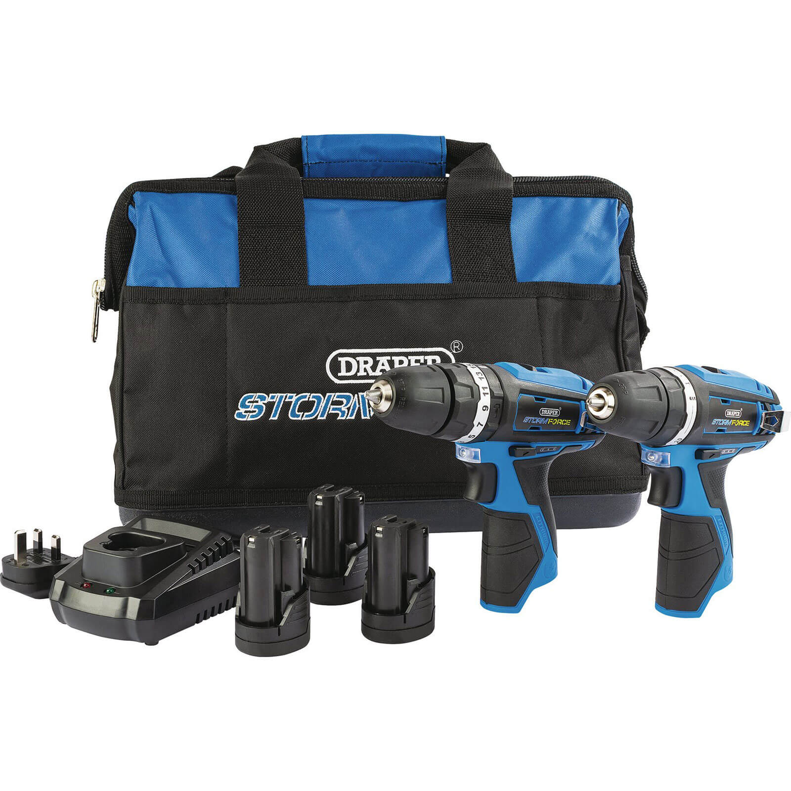 Draper Storm Force 10.8v Cordless 2 Piece Power Tool Kit 3 x 1.5ah Li-ion Charger Bag Price Comparisons | Compare The Build