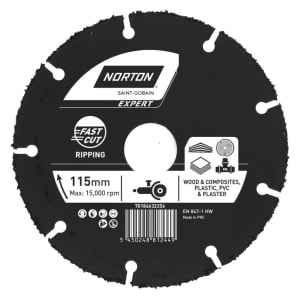 Norton Expert Multi Material Inc Wood Cutting - 115 x 22.23mm Price Comparisons | Compare The Build