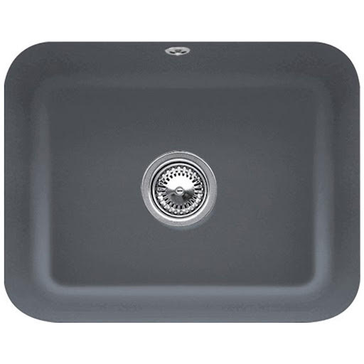 Villeroy & Boch Cisterna 60C Ceramic Undermount Single Bowl Kitchen Sink with Waste - Graphite | Compare The Build