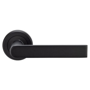 Serozzetta Edge Matt Black Round Rose Door Handle - 1 Pair | Compare The Build