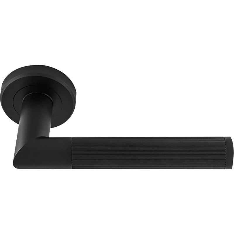 Serozzetta Trend Lines Lever On Rose Door Handles Matt (Pair) in Black Price Comparisons | Compare The Build