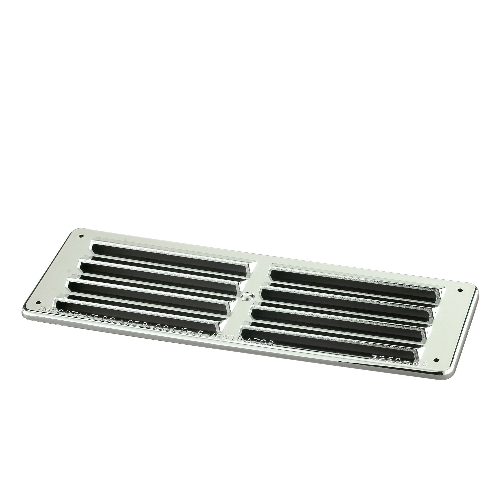 Manrose Chrome Effect Rectangular Gas Appliances Fixed Louvre Vent V1830C, (H)76mm (W)229mm Price Comparisons | Compare The Build